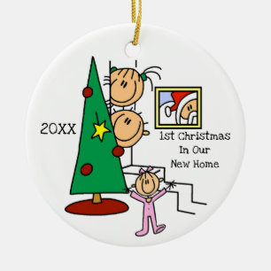 Décoration En Céramique 1er Noël dans notre nouvelle maison Ornamen person