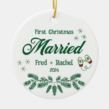 1er Noël Marié Personnalisé Nouveaux mariés Keepsa