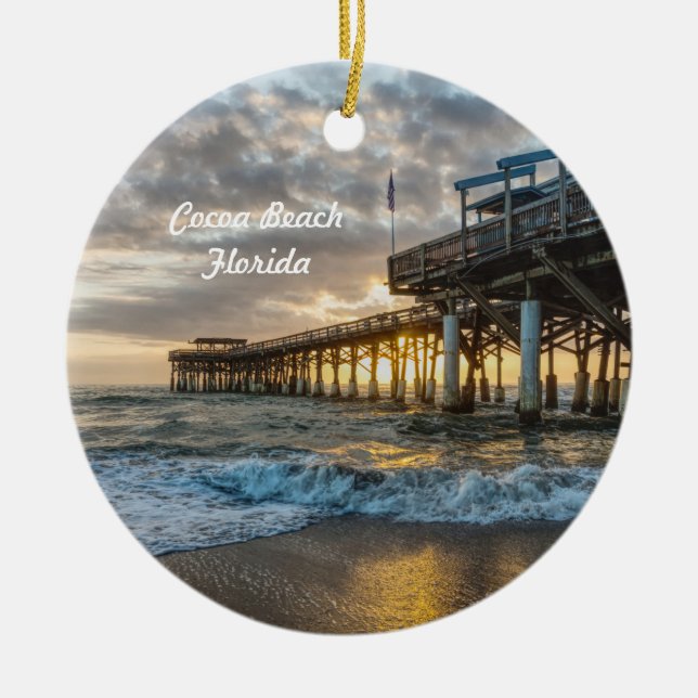 Décoration En Céramique 1er Sunrise 2017 Cocoa Beach (Devant)
