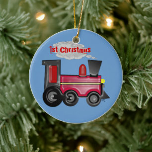 Décoration En Céramique 1er train 3D de Noël