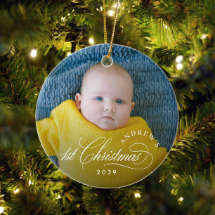 Décoration En Céramique 1ère photo élégante du bébé de Noël