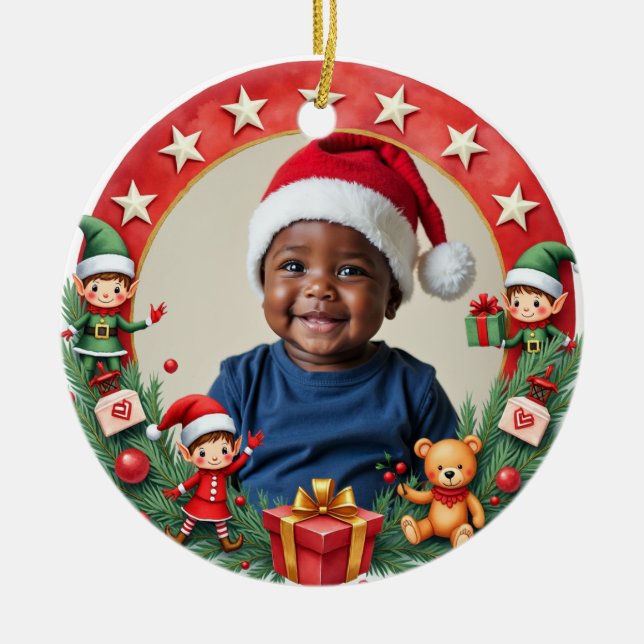 Décoration En Céramique 1st Christmas 2 sided,  (Devant)