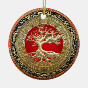Décoration En Céramique [200] Treasure Trove: Celtic Tree of Life [Gold]