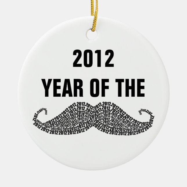 Décoration En Céramique 2012 Année de la Moustache (Devant)