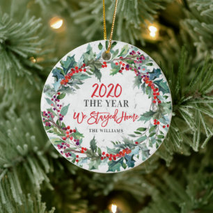 Décoration En Céramique 2020 Année de notre séjour à la maison Holly Wr
