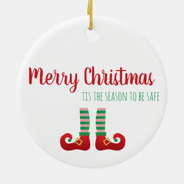 Décoration En Céramique 2020 Is Elfed Up Funny Christmas Saying Green (Dos)