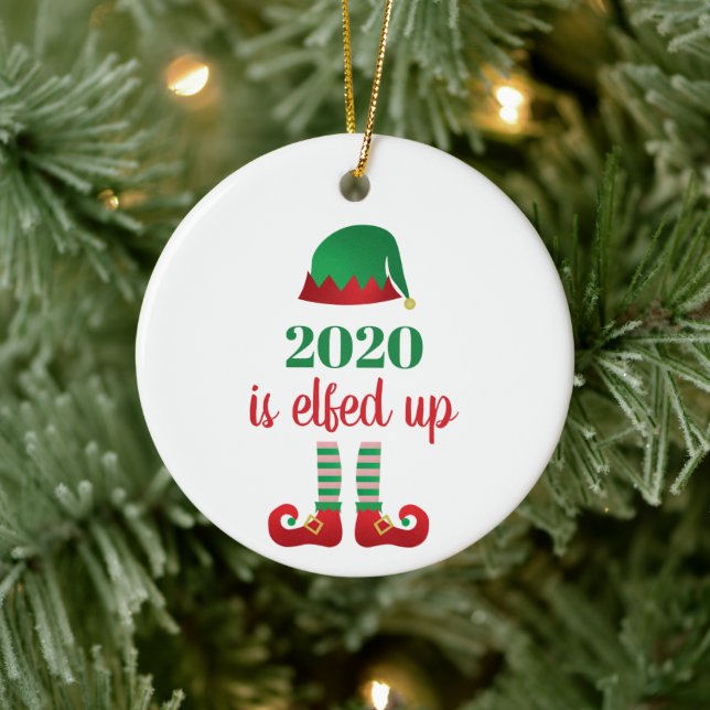 Décoration En Céramique 2020 S'Est Élimé Drôle Noël Dit Vert (Arbre)