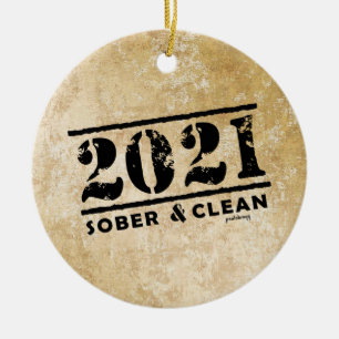 Décoration En Céramique 2021 Sober & Clean Recovery Sobriety Encouragement