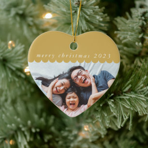 Décoration En Céramique 2023 FAMILY PHOTO simple mignon bord de pétoncle o