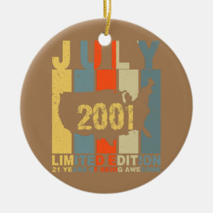 Décoration En Céramique 21 Anniversaire Juillet 2001 21 Ans D'Être Impress