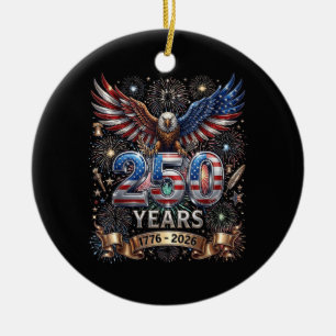 Décoration En Céramique 250 Ans 1776 2026 4 juillet Aigle 250e Anniversair