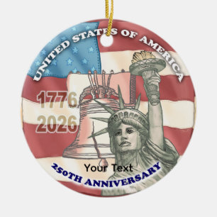 Décoration En Céramique 250e anniversaire des États-Unis
