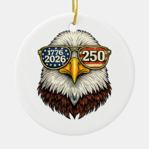 Décoration En Céramique 250e anniversaire États-Unis 1776-2026 Aigle améri