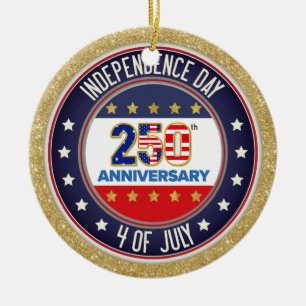 Décoration En Céramique 250e anniversaire USA patriotique   1776–2026