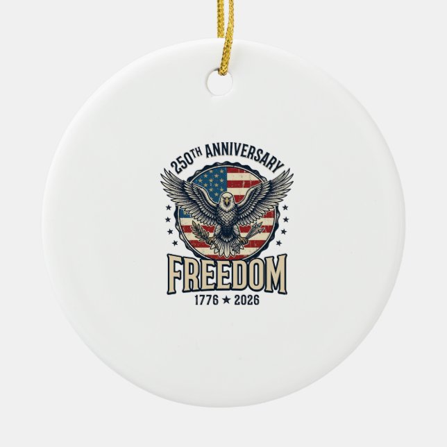 Décoration En Céramique 250th Anniversary Freedom Eagle Patriotic Vintage  (Devant)