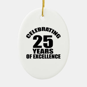 Décoration En Céramique 25 ans d'anniversaire