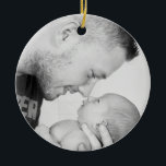 Décoration En Céramique 2 photo personnalisée double face<br><div class="desc">2 Photo Personnalisé Double face en céramique ornement</div>