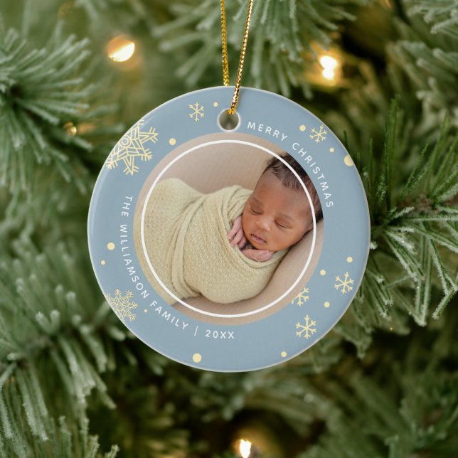 Décoration En Céramique 2 Photos Flocon de Neige Moderne (Arbre)