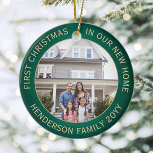 Décoration En Céramique 2 Photos Maison 1er Noël Nouveau Accueil Vert bros