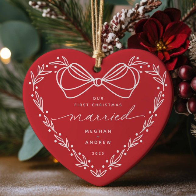 Décoration En Céramique 2 Premier Noël Marié Noël (Créateur téléchargé)