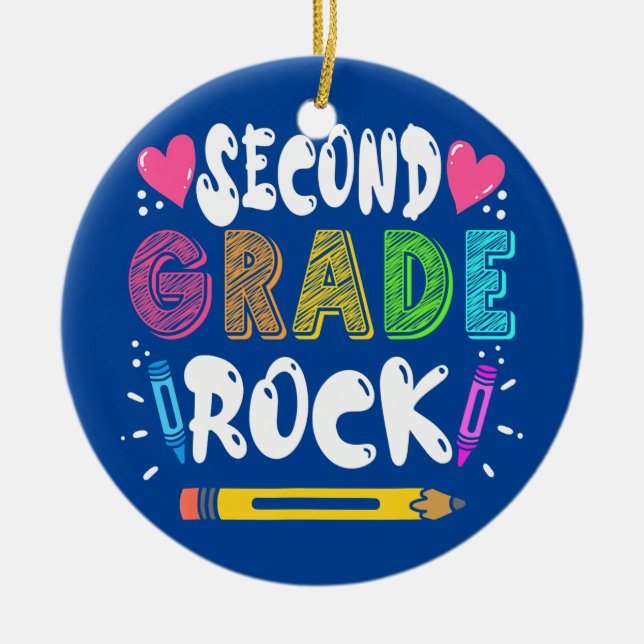 Décoration En Céramique 2nd Grade Teacher Venin (Devant)