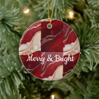 Décoration En Céramique 3D Double-Sided Ceramic Christmas Ornament 