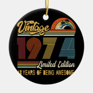 Décoration En Céramique 48 ans Vintage 1974 Limited Edition 48e