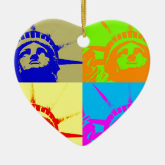 Décoration En Céramique 4 Couleur Pop Art Lady Liberty