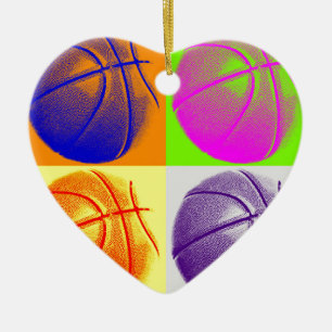 Décoration En Céramique 4 couleurs Pop Art Basketball