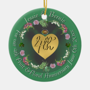 Décoration En Céramique 4e anniversaire du Mariage Fruit Floral Photo