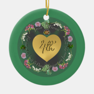 Décoration En Céramique 4ème anniversaire du Mariage des fruits et des fle