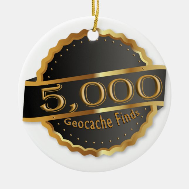 DÉCORATION EN CÉRAMIQUE 5000 TROUVE LE PRIX GÉOCACHING ACHIEVEMENT (Devant)