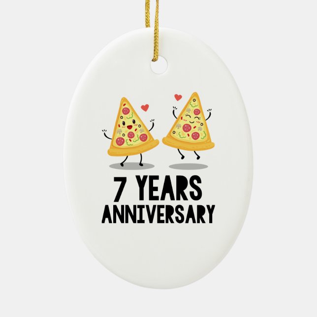 Décoration En Céramique 7e anniversaire 7 ans (Dos)