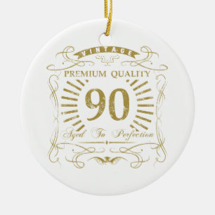 Décoration En Céramique 90e anniversaire Gag cadeau