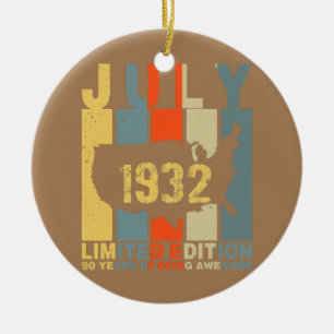 Décoration En Céramique 90e Anniversaire Juillet 1932 90 Ans D'Être Impres