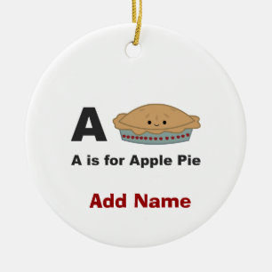 Décoration En Céramique A est pour Apple Pie