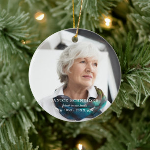Décoration En Céramique À jamais dans nos cœurs Mémoire photo