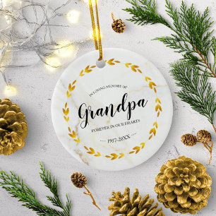 Décoration En Céramique À la mémoire affectueuse de grand-père Couronne mo