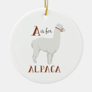 Décoration En Céramique A Pour Alpaca
