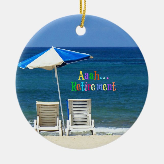 Décoration En Céramique Aaah...Retirement  (Devant)