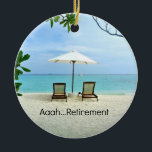 Décoration En Céramique Aaah... retirement, popular design,<br><div class="desc">Aaah... retirement,  relaxing at the beach</div>
