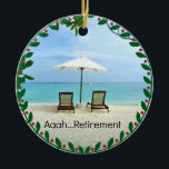 Décoration En Céramique Aaah... retirement, popular design, ceramic orname<br><div class="desc">Aaah... retirement,  relaxing at the beach</div>