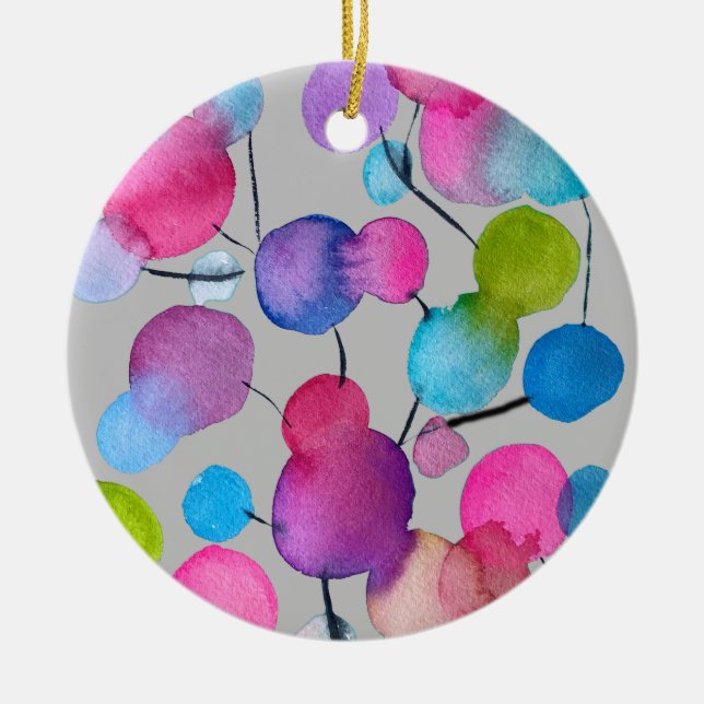 Décoration En Céramique Abstract rose Summer Tree art (Devant)