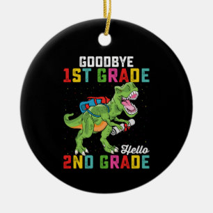 Décoration En Céramique Adieu 1ère année Bonjour 2e année T Rex Dinosaur