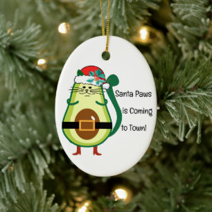 Décoration En Céramique Adorable Avocado Couple Ornament, personnalisable