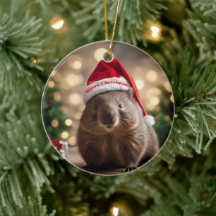 Décoration En Céramique adorable Noël Wombat,
