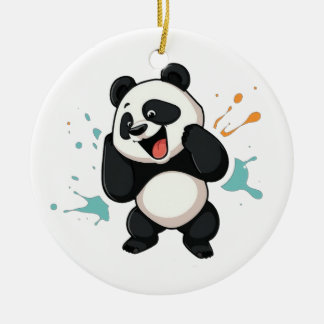 Décoration En Céramique Adorable Pendentif Panda - Une touche de charme à