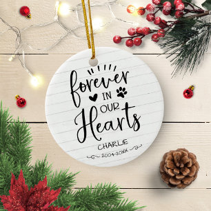 Décoration En Céramique Adorable Rustic Farmhouse Pet Photo Memorial