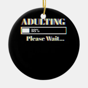 Décoration En Céramique Adulte S'Il Vous Plaît Charger 18e Anniversaire 1