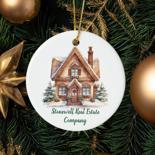 Décoration En Céramique Affaires immobilières Noël personnalisé